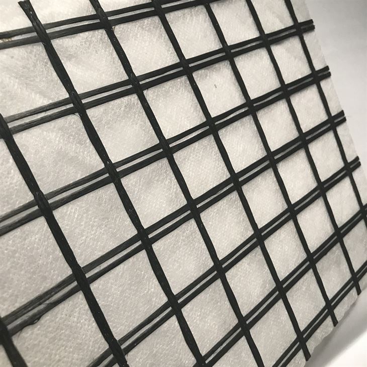 Fiberglass Geogrid Composite with Nonwoven Geotextile